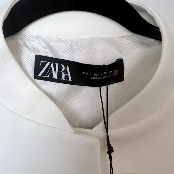 Zara Size Large White Jacket (A) - Picture 4 of 6